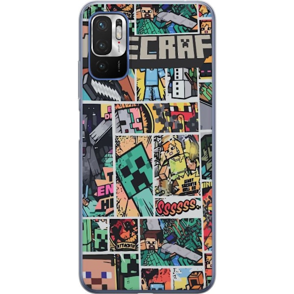 Xiaomi Redmi Note 10 5G Genomskinligt Skal Minecraft Art