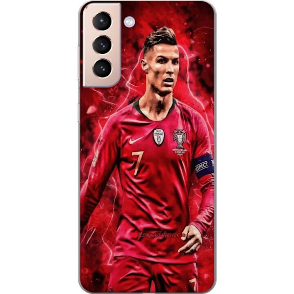 Samsung Galaxy S21 Genomskinligt Skal Ronaldo Skills – CR7 Design för Äkta Supporters
