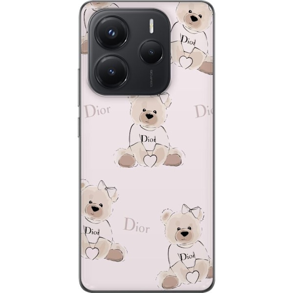 Xiaomi Redmi Note 14 Läpinäkyvä kuori Teddy Dior Vibes - yl