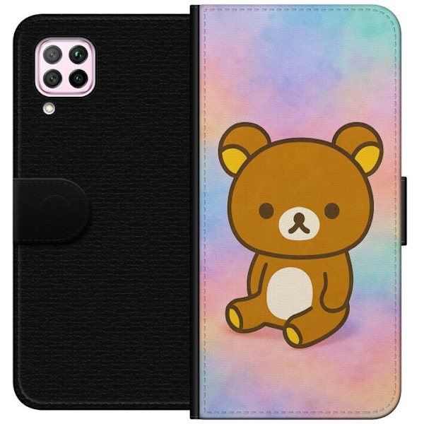 Huawei P40 lite Lompakkokotelo Kawaii Sanrio Rilakkuma