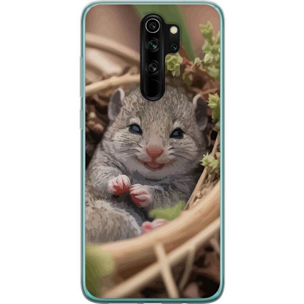 Xiaomi Redmi Note 8 Pro  Gennemsigtig cover Rotte Smilende Dyremotiv By Motiv Urban Grafisk Design Populært Sjovt Motiv Kunstart Stil