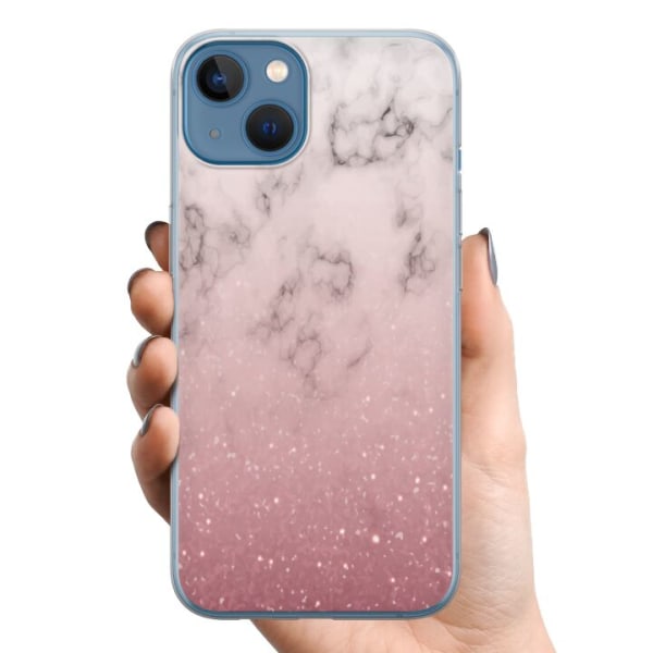 Apple iPhone 13 mini TPU Mobildeksel Myk rosa marmor