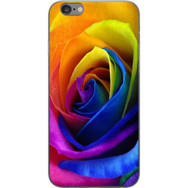 Apple iPhone 6s Plus Cover / Mobilcover - Regnbue Rose