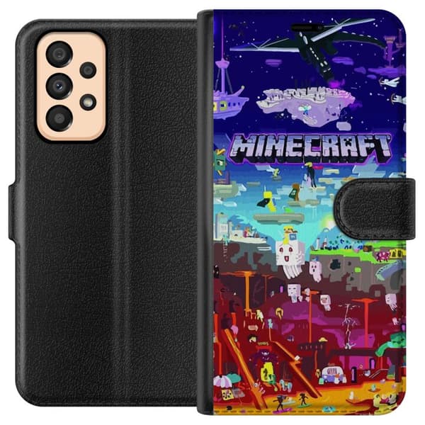 Kompatibelt Plånboksfodral till Samsung Galaxy A33 5G MineCraft