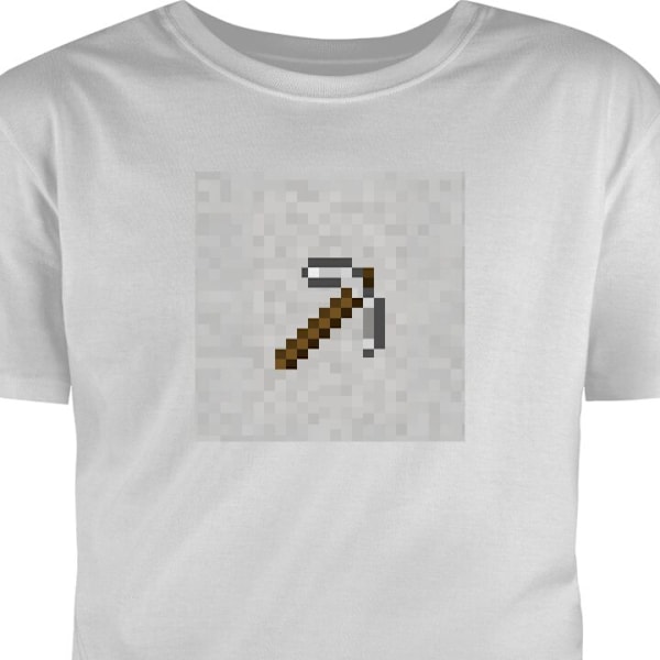 Barn-T-shirt | Bekväm T-shirt för Barn Minecraft Tools grå 3-4 År