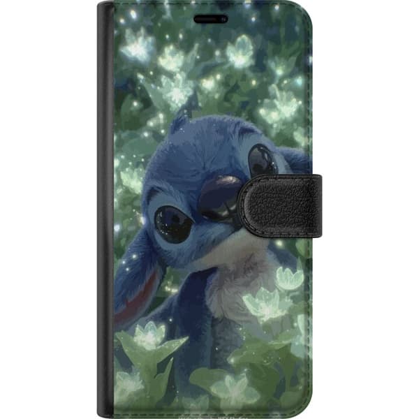 Kompatibel Tegnebogsetui til Google Pixel 6a Stitch med blomst kawaii Disney-alien blå