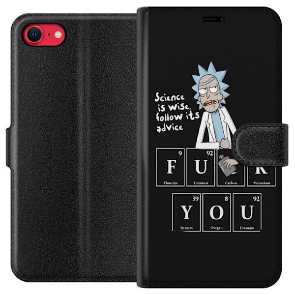 Apple iPhone 16e Tegnebogsetui Rick and Morty Fu*k You