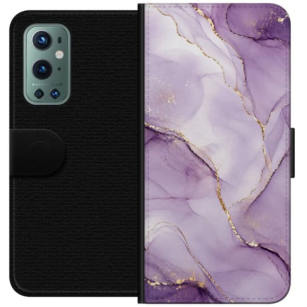 Kompatibelt Plånboksfodral till OnePlus 9 Pro Lilac Gold Flow lila