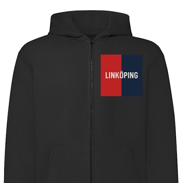 Zip-Hoodie til Børn | Hættetrøje med Lynlås Linköping – sort one size