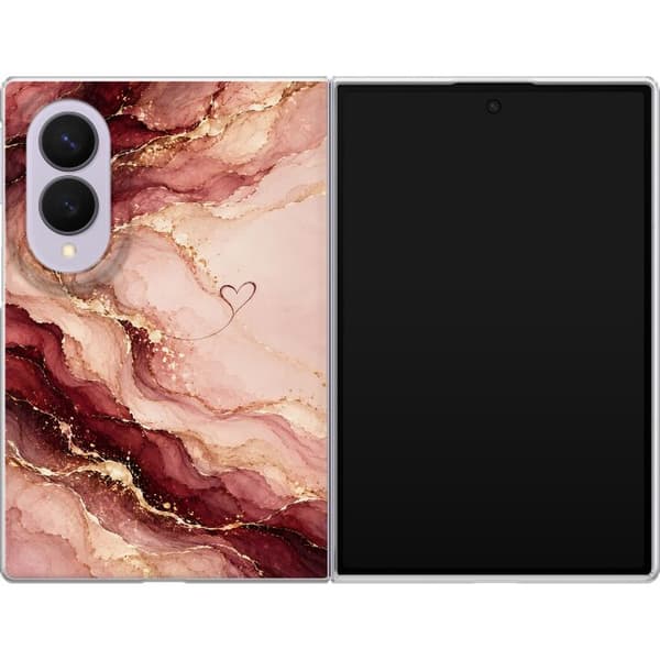 Kompatibelt Mobildeksel til Samsung Galaxy Z Fold8 Vinmarmor rosa