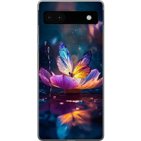 Google Pixel 6a Gjennomsiktig deksel Butterfly