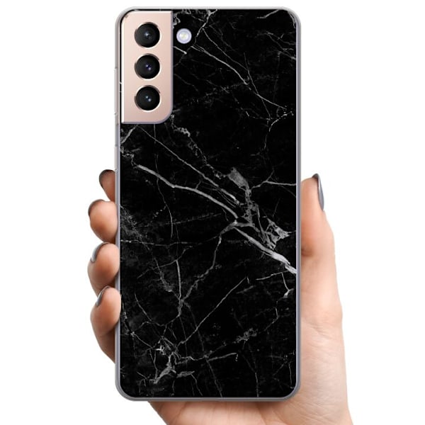 Samsung Galaxy S21 TPU Matkapuhelimen kuori Musta Marmori