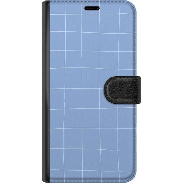 Kompatibelt Plånboksfodral till Samsung Galaxy A40 Blått nät