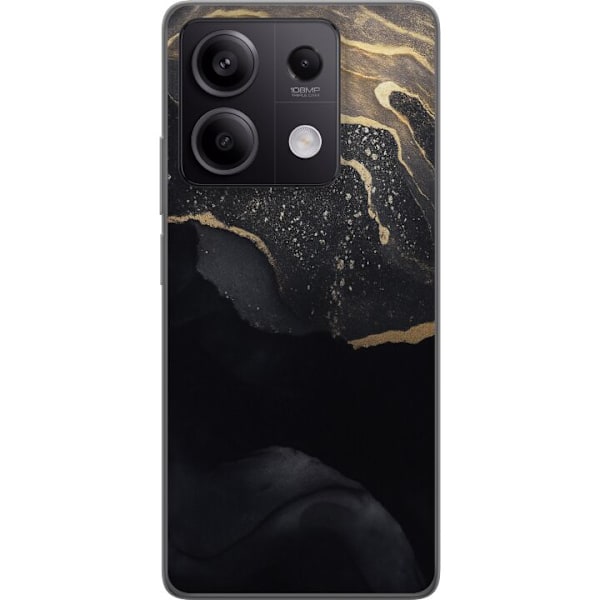 Xiaomi Redmi Note 13 Pro Läpinäkyvä kuori Musta kulta abstrakti
