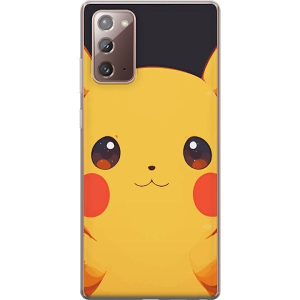 Samsung Galaxy Note20 Genomskinligt Skal Pikachu