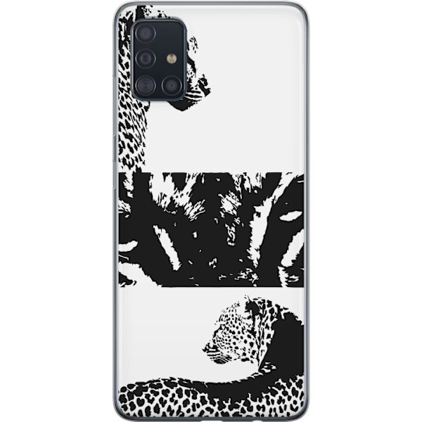 Samsung Galaxy A51 Läpinäkyvä kuori Leopard Faces