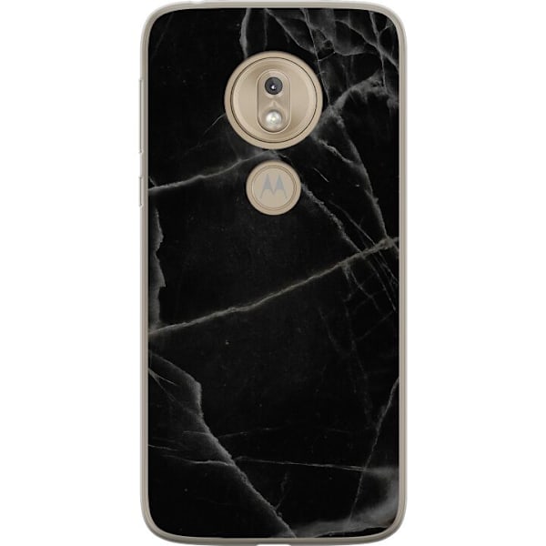 Motorola Moto G7 Play Läpinäkyvä kuori Musta marmori
