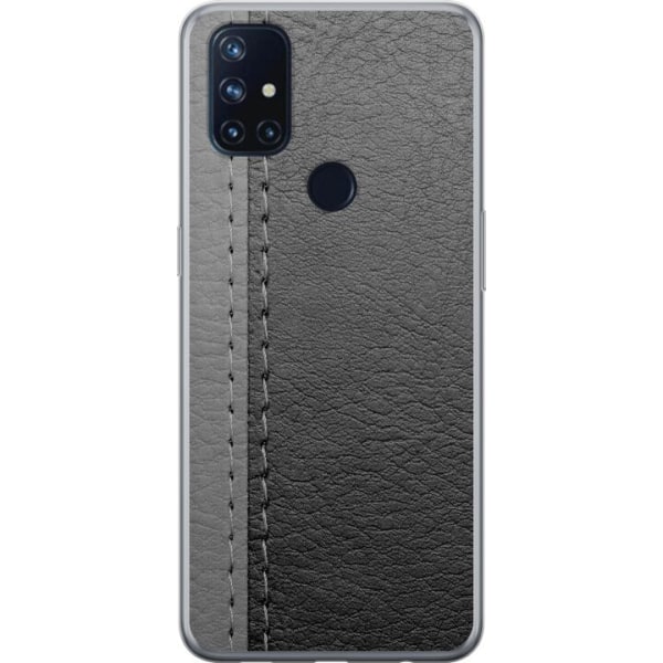 OnePlus Nord N10 5G Skal / Mobilskal - Black & Grey Leather