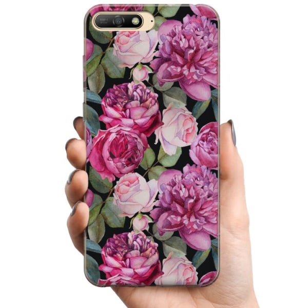 Huawei Y6 (2018) TPU Mobilcover Blomster