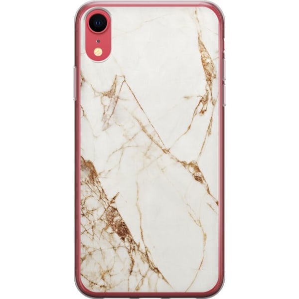 Apple iPhone XR Gennemsigtig cover Hvid marmor