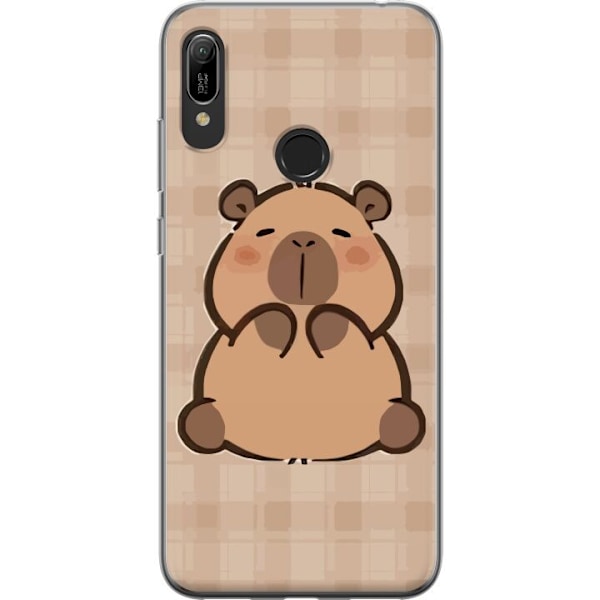 Huawei Y6 (2019) Läpinäkyvä kuori Mobilskal kawaii capybara flera figurer japansk stil