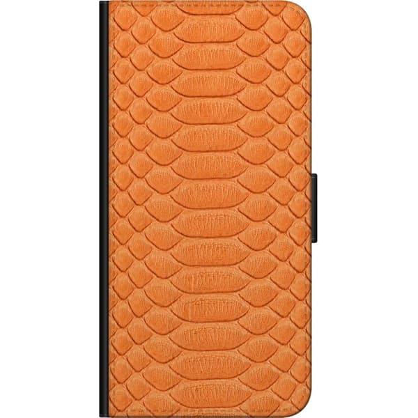 Kompatibel Tegnebogsetui til OnePlus 8 Orange krybdyrskæl orange