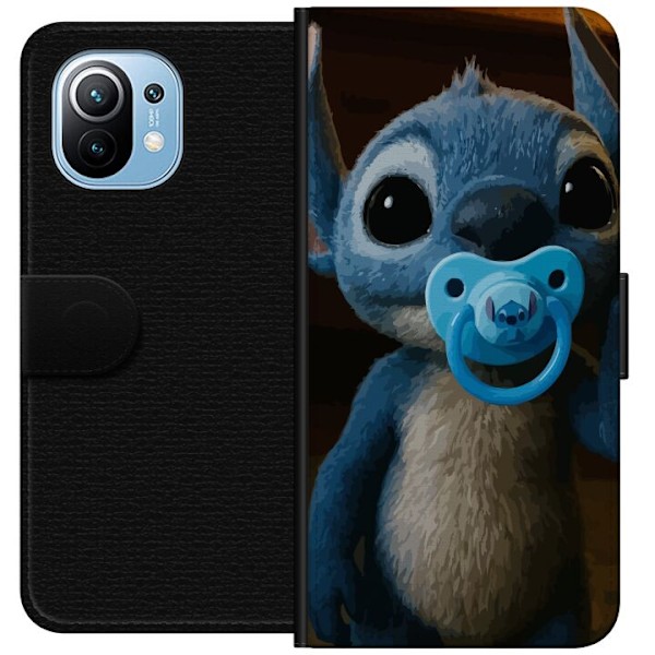 Xiaomi Mi 11 Lompakkokotelo Stitch & Napp - vauvateema söpöllä hahmolla