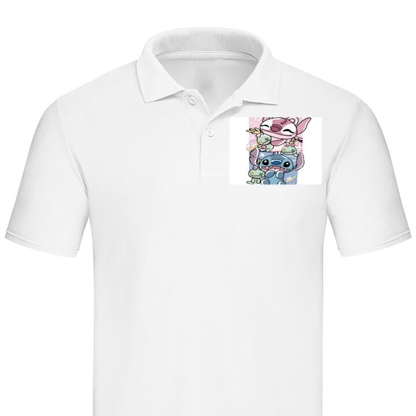 Piké för Vuxen | Elegant Pikétröja Stitch Vit Medium