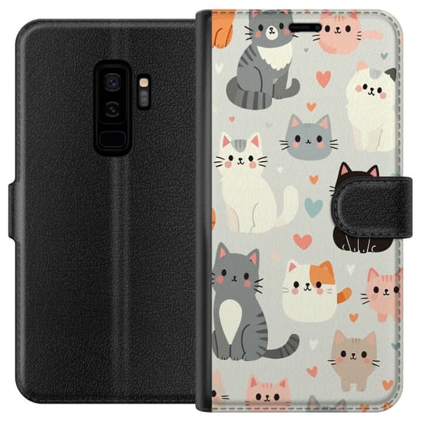 Kompatibelt Lommeboketui til Samsung Galaxy S9+ Katter