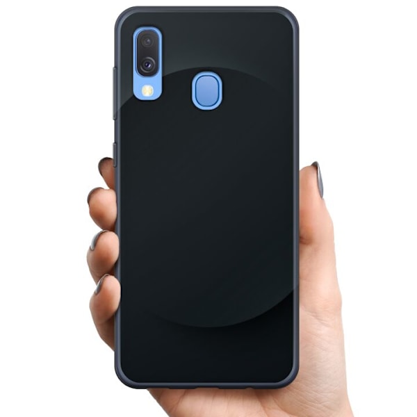 Samsung Galaxy A40 TPU Mobilcover Sort prik