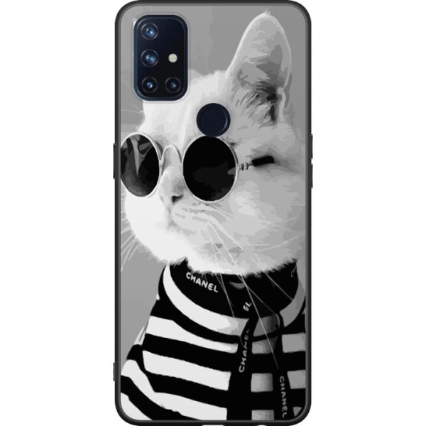 OnePlus Nord N10 5G Svart Skal Fancy Cat