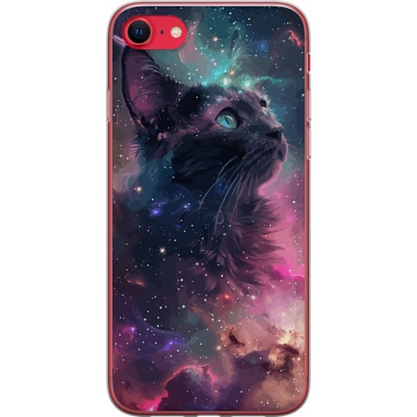 Apple iPhone 8 Läpinäkyvä kuori Kissa galaksissa