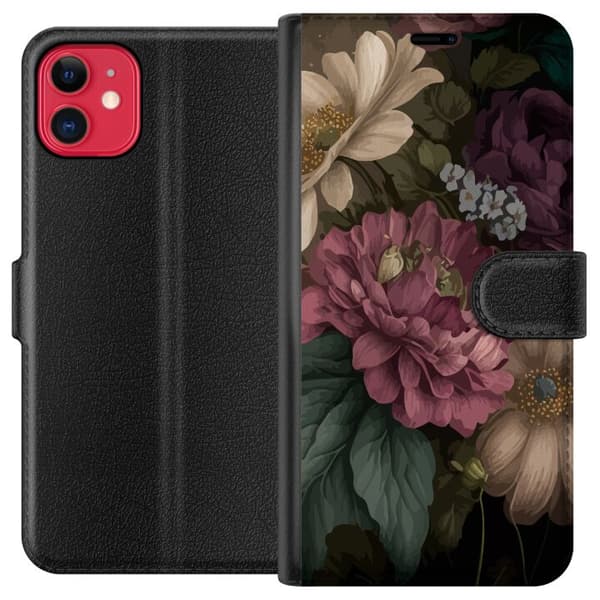 Kompatibel Tegnebogsetui til Apple iPhone 11 Blomster