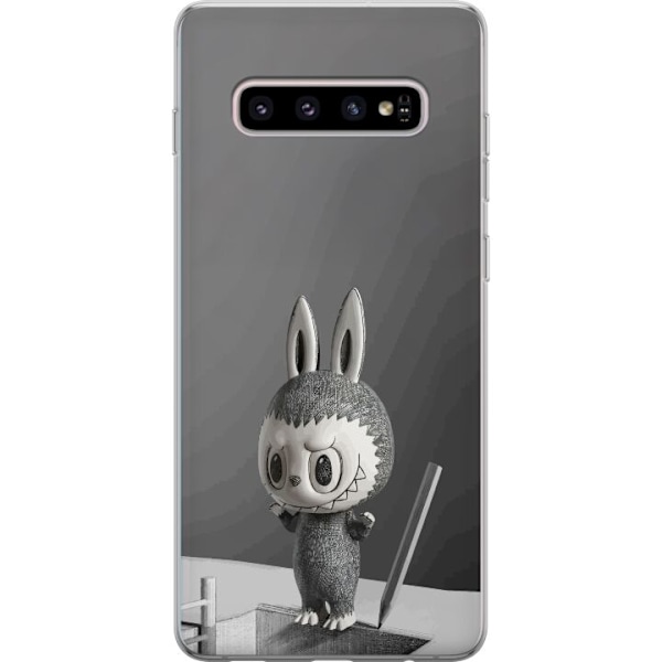 Samsung Galaxy S10+ Genomskinligt Skal Pop Mart MEGA LABUBU LA