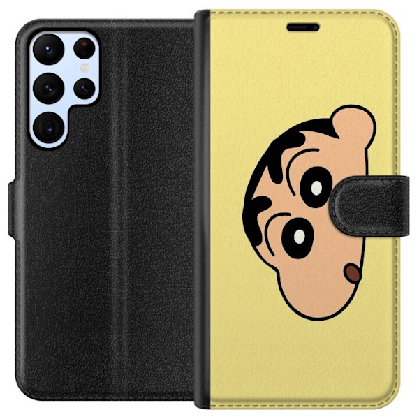 Samsung Galaxy S24 Ultra Lompakkokotelo Peeking Shinchan