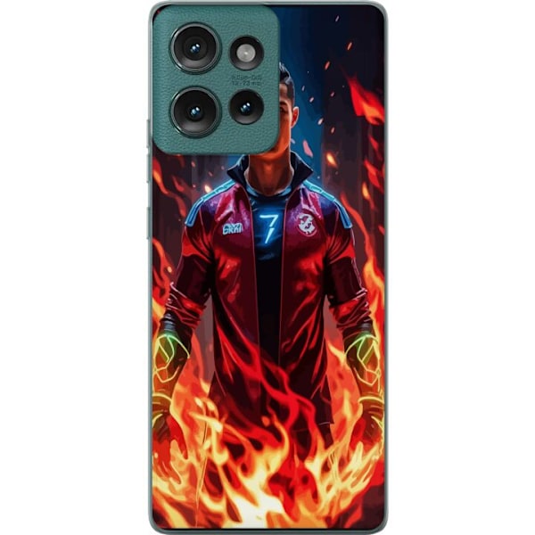 Motorola Edge 50 Läpinäkyvä kuori Ronaldo Inferno - jalkapa