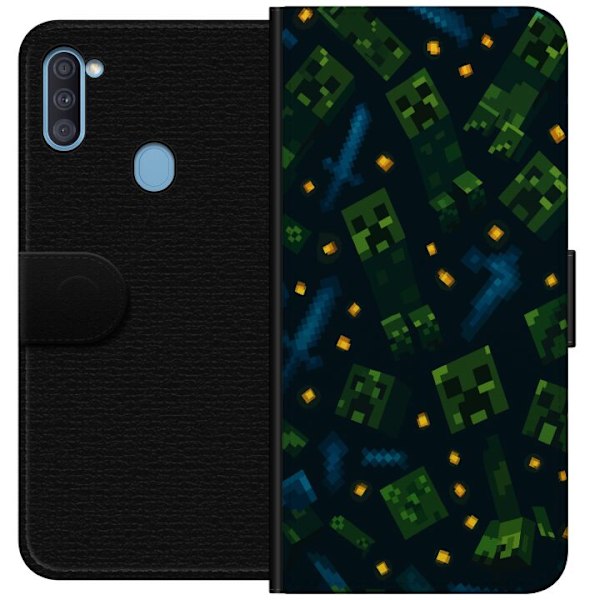 Samsung Galaxy A11 Plånboksfodral Minecraft Dungeons Mob