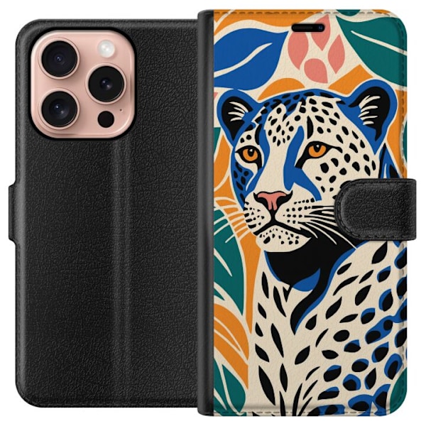 Apple iPhone 16 Pro Plånboksfodral Majestic Leopard