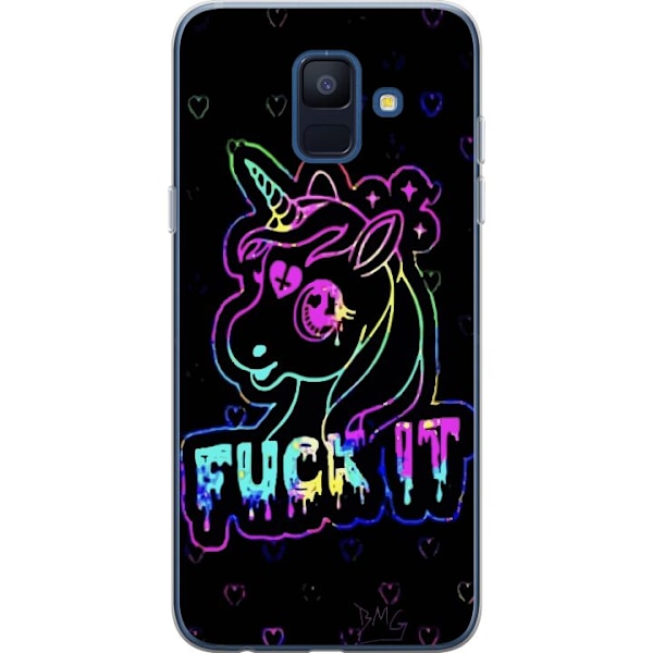 Samsung Galaxy A6 (2018) Genomskinligt Skal Fuck it Unicorn