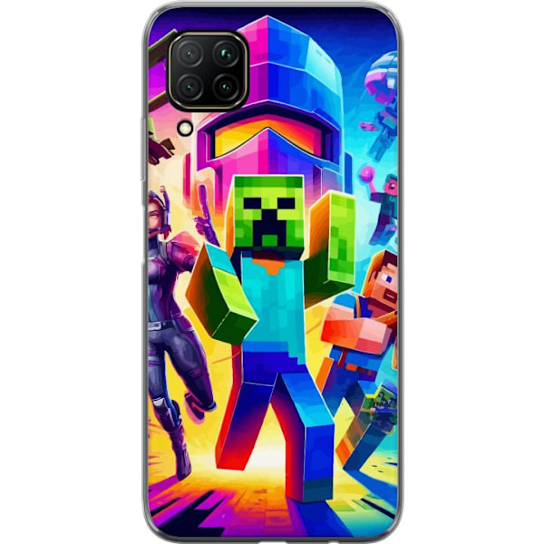 Huawei P40 lite Gennemsigtig cover Fortnite vs Minecraft