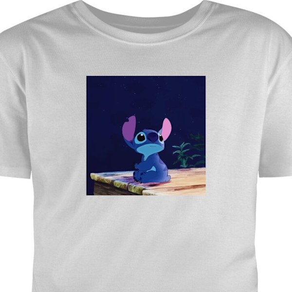 T-shirt til Voksen | Klassisk Voksen T-shirt Stitch Stjerner grå XXL
