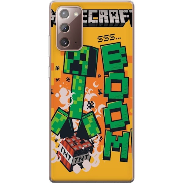 Samsung Galaxy Note20 Genomskinligt Skal Minecraft Boom