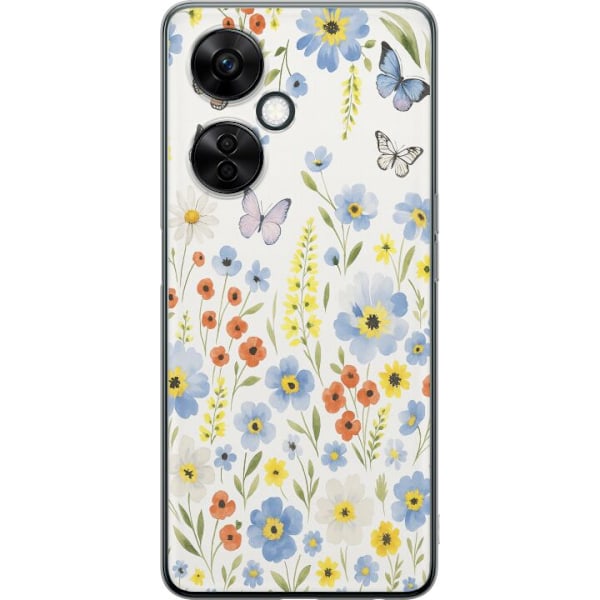 OnePlus Nord CE3 Genomskinligt Skal Sommarblommor