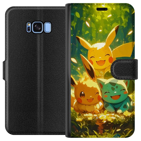 Samsung Galaxy S8 Lompakkokotelo Pixelmonster pelityyli - vär