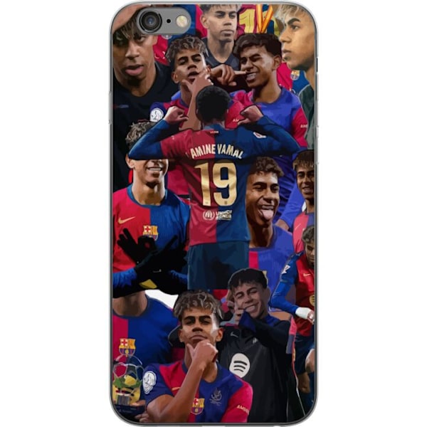 Apple iPhone 6s Plus Genomskinligt Skal Lamine Yamal mobilskal för fotbollsfans