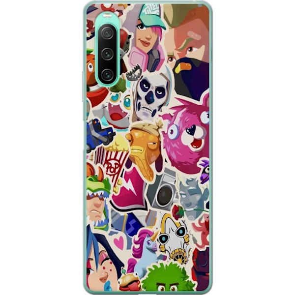 Sony Xperia 10 IV Gennemsigtig cover Fortnite