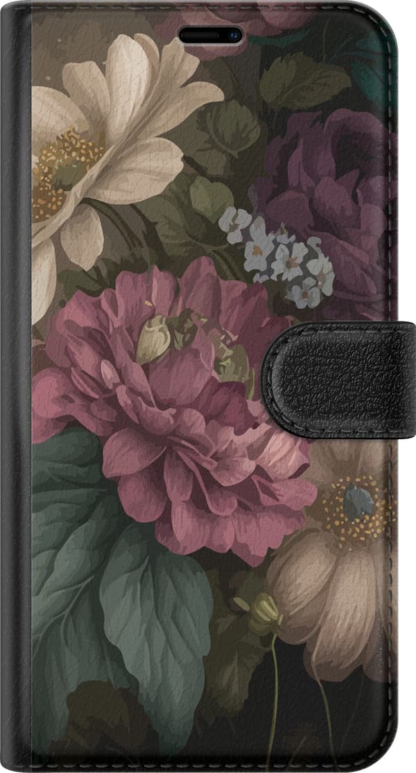 Kompatibel Tegnebogsetui til Apple iPhone 17 Blommor