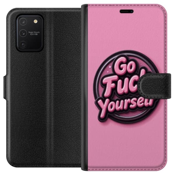 Kompatibel Tegnebogsetui til Samsung Galaxy S10 Lite Rosa 3D textposter