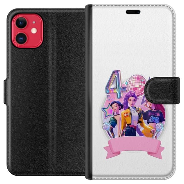 Kompatibelt Plånboksfodral till Apple iPhone 11 Popstjärnor nummer fyra rosa