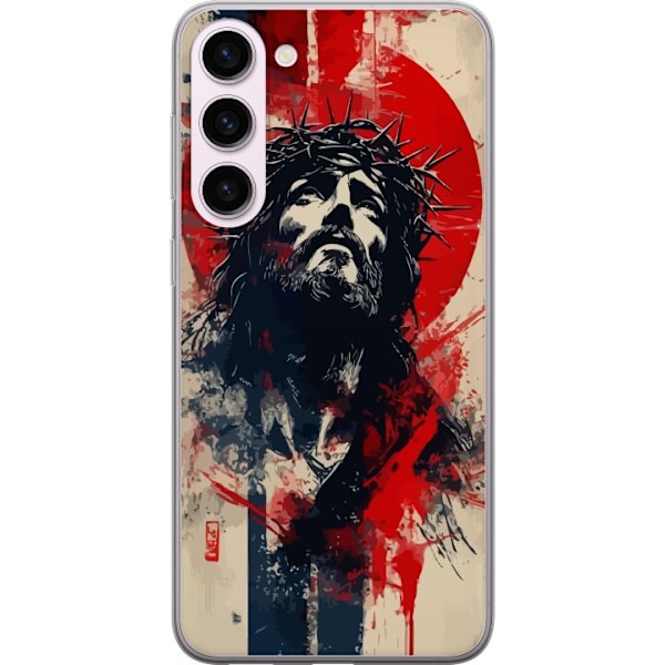 Samsung Galaxy S23+ Läpinäkyvä kuori Jeesus ristillä - kristillinen aihe vahvalla symboliikalla uskosta ja toivosta
